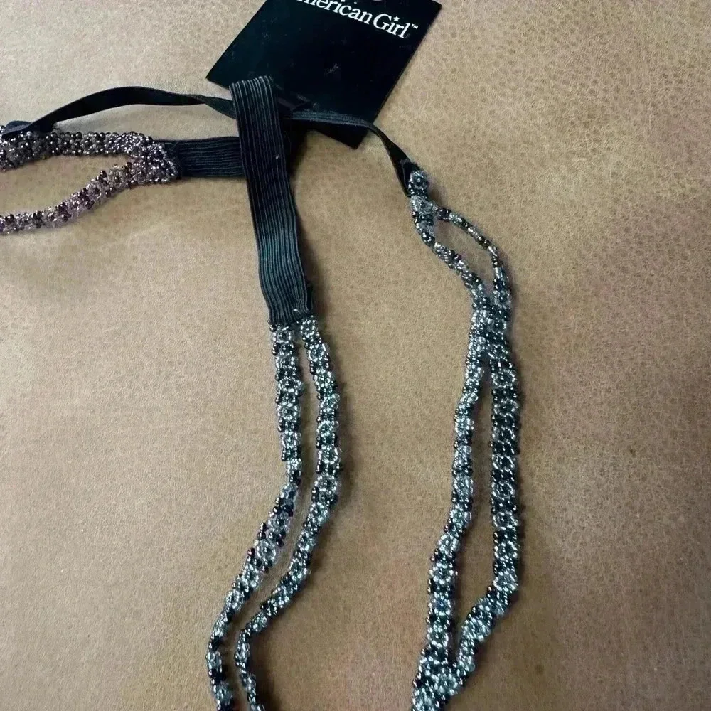 American Girl Beaded Headbands Set Of Two New Never Used Stretchy For Humans